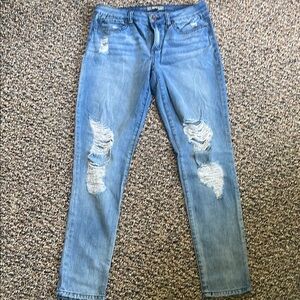 Rewash Blue Boyfriend Jeans Distressed Trendy